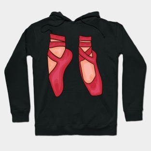 Red Ballet Shoes Hoodie